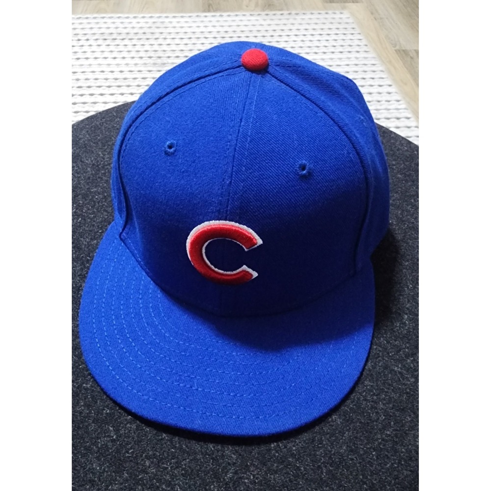 New Era 59FIFTY Chicago Cubs Fitted Hat Cap Blue Size 7 1/4 MLB Baseball
